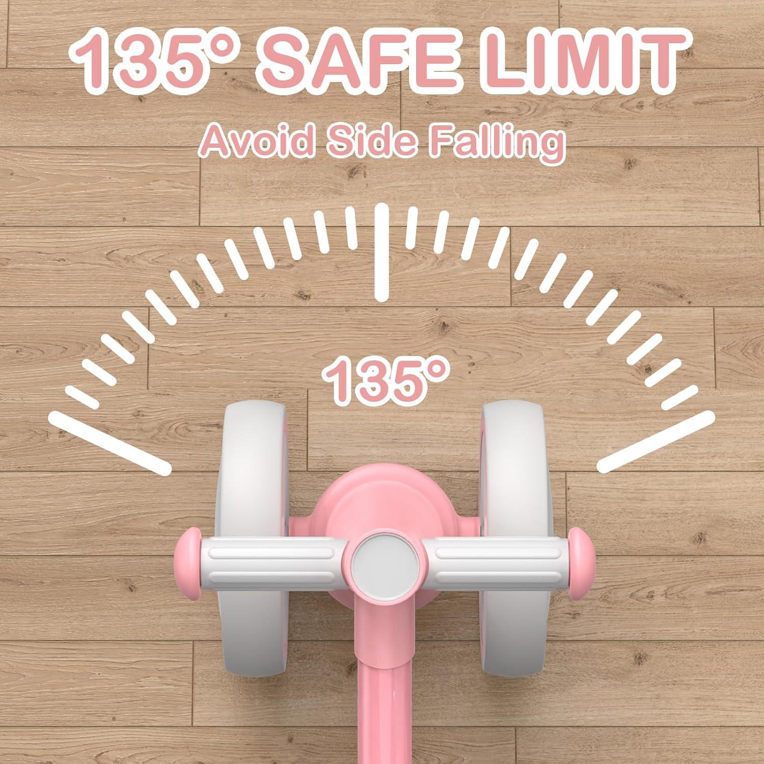 imageSEREED Colorful Lighting Baby Balance Bike Toys for 1 Year Old Boys Girls 1224 Month Toddler Balance Bike with 4 Silence Wheels First Birthday Gift GreenPink