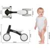 imageSEREED Baby Balance Bike for 1 Year Old Boys Girls 1224 Month Toddler Balance Bike 4 Wheels Toddler First Bike First Birthday GiftsBlack