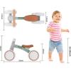 imageSEREED Baby Balance Bike for 1 Year Old Boys Girls 1224 Month Toddler Balance Bike 4 Wheels Toddler First Bike First Birthday GiftsGreen