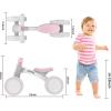 imageSEREED Baby Balance Bike for 1 Year Old Boys Girls 1224 Month Toddler Balance Bike 4 Wheels Toddler First Bike First Birthday GiftsPink