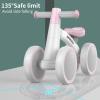 imageSEREED Baby Balance Bike for 1 Year Old Boys Girls 1224 Month Toddler Balance Bike 4 Wheels Toddler First Bike First Birthday GiftsPink