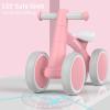 imageSEREED Baby Balance Bike for 1 Year Old Boys Girls 1224 Month Toddler Balance Bike 4 Wheels Toddler First Bike First Birthday GiftsPink New