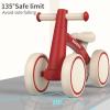 imageSEREED Baby Balance Bike for 1 Year Old Boys Girls 1224 Month Toddler Balance Bike 4 Wheels Toddler First Bike First Birthday GiftsRed