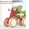 imageSEREED Baby Balance Bike for 1 Year Old Boys Girls 1224 Month Toddler Balance Bike 4 Wheels Toddler First Bike First Birthday GiftsRed