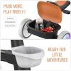imageSEREED Colorful Lighting Toddler Tricycle for 25 Years Old Boys Adjustable SeatampampHandlebar Trike Removable Basket Birthday Gift Idea for Kids Ages 2 BlackBlack