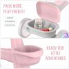 imageSEREED Colorful Lighting Toddler Tricycle for 25 Years Old Boys Adjustable SeatampampHandlebar Trike Removable Basket Birthday Gift Idea for Kids Ages 2 BlackPink