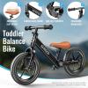 imageSEREED Toddler Balance Bike 2 Year Old No Pedal Kids Bicycle Toys for 25 Years Old ToolFree Adjustment Customize Plate with Stickers Gift for 23 Boys Girls WhiteBlack