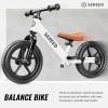 imageSEREED Toddler Balance Bike 2 Year Old No Pedal Kids Bicycle Toys for 25 Years Old ToolFree Adjustment Customize Plate with Stickers Gift for 23 Boys Girls WhiteWhite