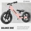 imageSEREED Toddler Balance Bike 2 Year Old No Pedal Kids Bicycle Toys for 25 Years Old ToolFree Adjustment Customize Plate with Stickers Gift for 23 Boys Girls WhitePink