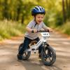 imageSEREED Toddler Balance Bike 2 Year Old No Pedal Kids Toy Bike for 25 Years Old ToolFree Adjustment Gift for 23 Girls Customize Plate with 3pcs Stickers PinkWhite