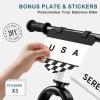 imageSEREED Toddler Balance Bike 2 Year Old No Pedal Kids Toy Bike for 25 Years Old ToolFree Adjustment Gift for 23 Girls Customize Plate with 3pcs Stickers PinkWhite