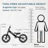 imageSEREED Toddler Balance Bike 2 Year Old No Pedal Kids Toy Bike for 25 Years Old ToolFree Adjustment Gift for 23 Girls Customize Plate with 3pcs Stickers PinkBlack