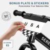 imageSEREED Toddler Balance Bike 2 Year Old No Pedal Kids Toy Bike for 25 Years Old ToolFree Adjustment Gift for 23 Girls Customize Plate with 3pcs Stickers PinkBlack