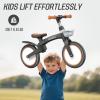 imageSEREED Toddler Balance Bike 25 Year Old 12 Inch Adjustable Folding Kids Bike Toy with Basket Birthday Gift for Age 3 4 5 Boys Girls ToolFree Assembly No Pedal BlackBlack