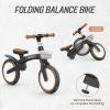 imageSEREED Toddler Balance Bike 25 Year Old 12 Inch Adjustable Folding Kids Bike Toy with Basket Birthday Gift for Age 3 4 5 Boys Girls ToolFree Assembly No Pedal BlackBlack