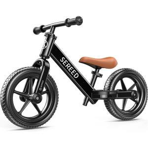 imageSEREED Toddler Balance Bike 2 Year Old No Pedal Kids Bicycle Toys for 25 Years Old ToolFree Adjustment Customize Plate with Stickers Gift for 23 Boys Girls WhiteBlack
