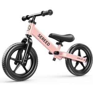 imageSEREED Toddler Balance Bike 2 Year Old No Pedal Kids Toy Bike for 25 Years Old ToolFree Adjustment Gift for 23 Girls Customize Plate with 3pcs Stickers PinkPink