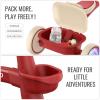 imageSEREED Colorful Lighting Toddler Tricycle for 25 Years Old Boys Girls Adjustable SeatampampHandlebar Trike Removable Basket Birthday Gift Idea for Kids Ages 2 BlueRed