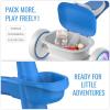 imageSEREED Colorful Lighting Toddler Tricycle for 25 Years Old Boys Girls Adjustable SeatampampHandlebar Trike Removable Basket Birthday Gift Idea for Kids Ages 2 BlueBlue