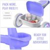 imageSEREED Colorful Lighting Toddler Tricycle for 25 Years Old Boys Girls Adjustable SeatampampHandlebar Trike Removable Basket Birthday Gift Idea for Kids Ages 2 PurplePurple