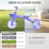 imageSEREED Colorful Lighting Toddler Tricycle for 25 Years Old Boys Girls Adjustable SeatampampHandlebar Trike Removable Basket Birthday Gift Idea for Kids Ages 2 PurplePurple