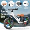 imageSEREED Toddler Balance Bike 2 Year Old No Pedal Kids Bicycle Toys for 25 Years Old ToolFree Adjustment Customize Plate with Stickers Gift for 23 Boys Girls White LightingWhite Lighting