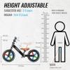 imageSEREED Toddler Balance Bike 2 Year Old No Pedal Kids Bicycle Toys for 25 Years Old ToolFree Adjustment Customize Plate with Stickers Gift for 23 Boys Girls White LightingBlack Lighting