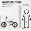 imageSEREED Toddler Balance Bike 2 Year Old No Pedal Kids Bicycle Toys for 25 Years Old ToolFree Adjustment Customize Plate with Stickers Gift for 23 Boys Girls White LightingPink